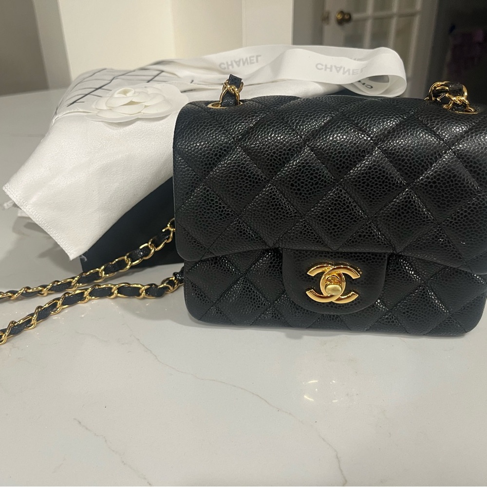 Black Mini Bag with Chain